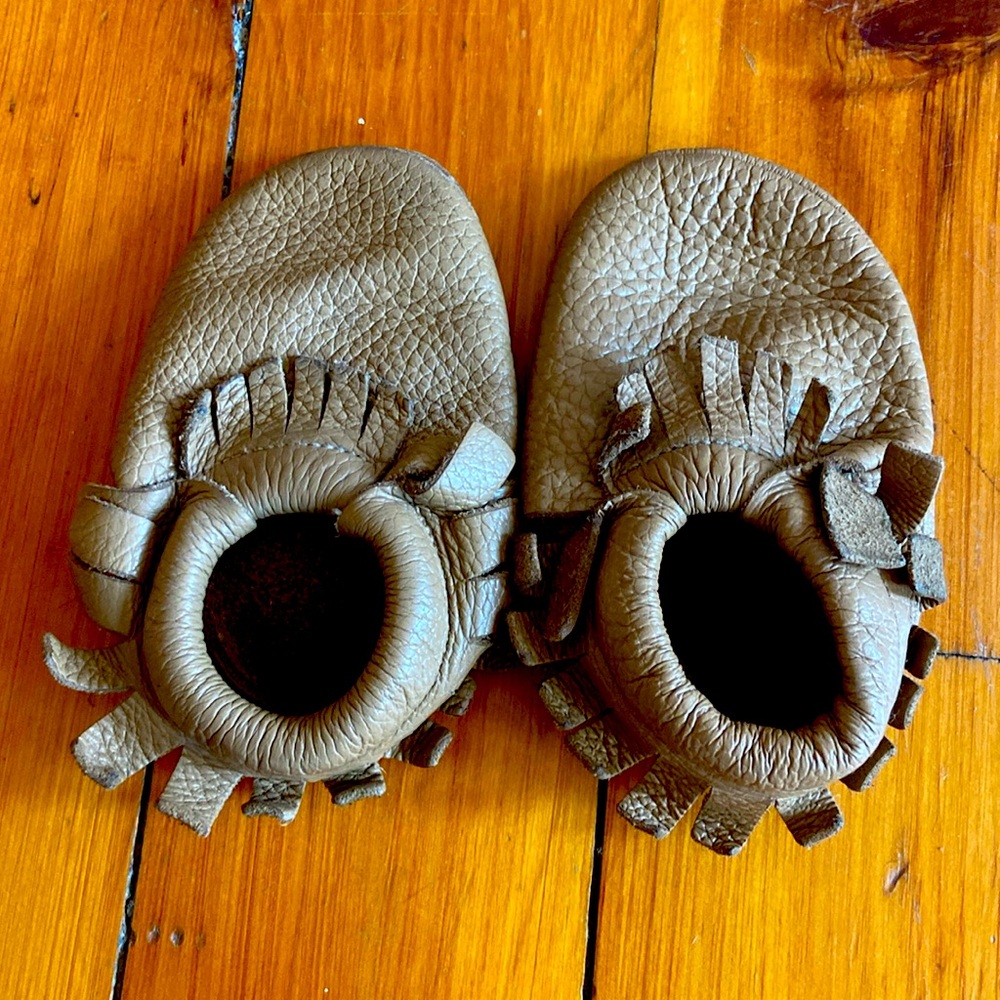 Leather baby moccasins
